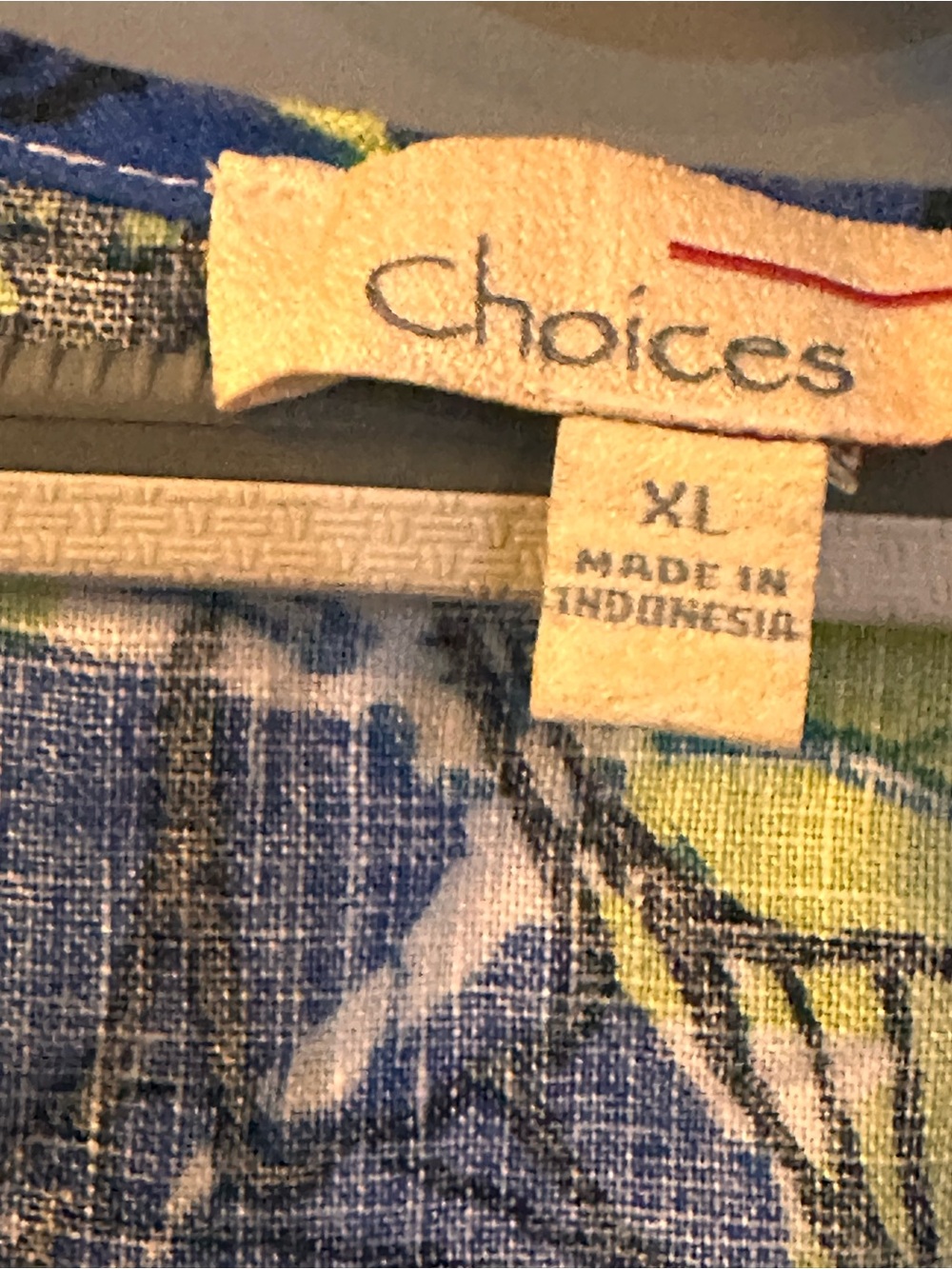 Choices Blue & Yellow Floral Scoop Neck Short Sleeve Top - Picture 4 of 4